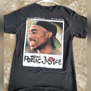 Black Poetic Justice T-Shirt‎ Tupac Size- Small- Vintage
